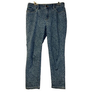 Tommy Bahama Jeans Women's Size 10 x 28 Blue Spots Of Dots High Rise Ankle Jean